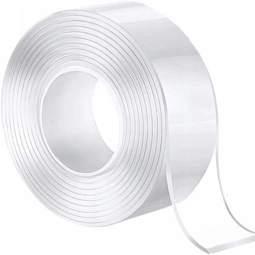 Silná obojstranná nano páska, priehľadná, 3 metre