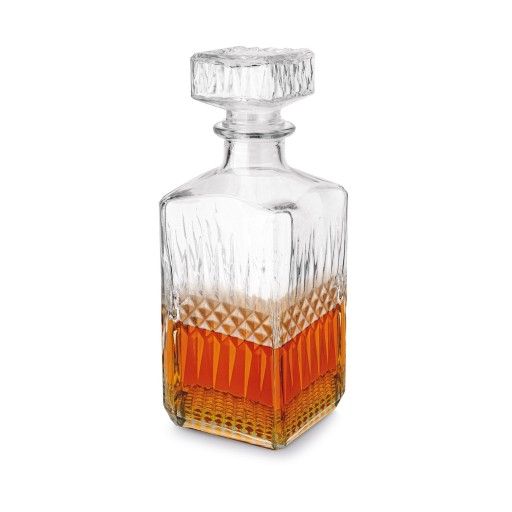 SKLENENÁ KARAFA NA VÍNO na vodu Ozdobná Fľaša na likéry WHISKY 850ml Tadar
