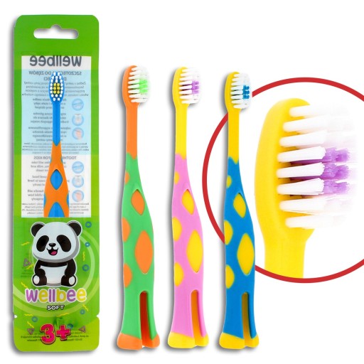 WELLBEE Detská zubná kefka KIDS(3+) Travel Soft