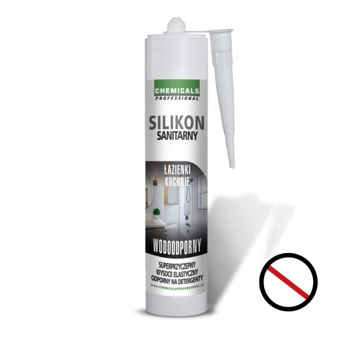 BEZFAREBNÝ Sanitárny silikón 300ml do kuchyne kúpelne, ODOLNÝ PLNÍC