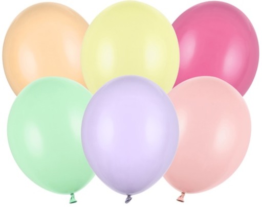 Pastelové farebné balóny Mix Colors Birthday Party 12cm 100ks.