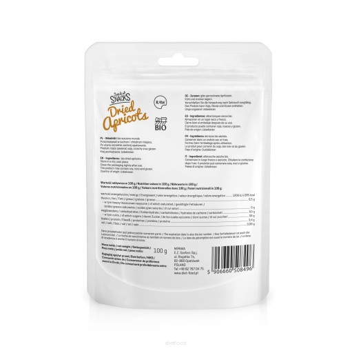 Diet-Food BIO sušené marhule 100G