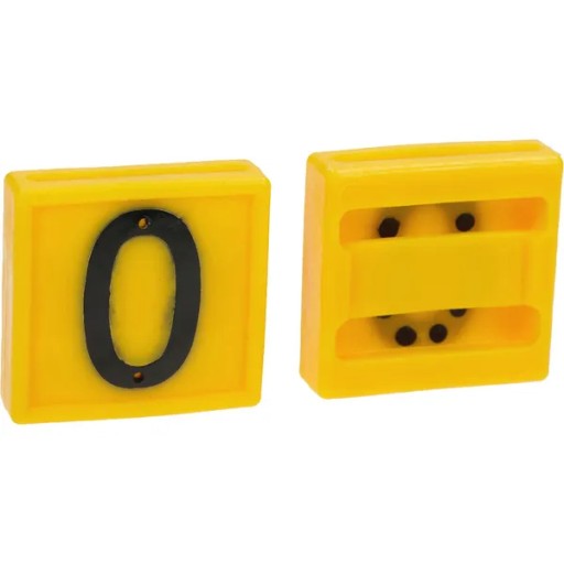 Číslo goliera> č 0 žltý 45x45mm