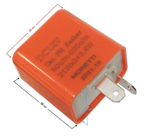 LED prerušovač smerových svetiel 2pin 12V nastaviteľný