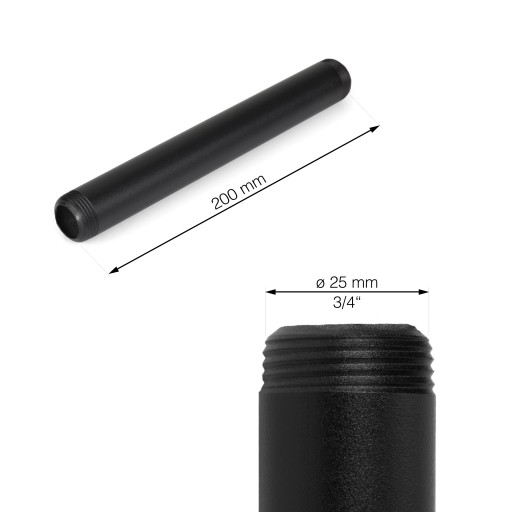 Potrubie 20 cm Loft Industrial 3/4