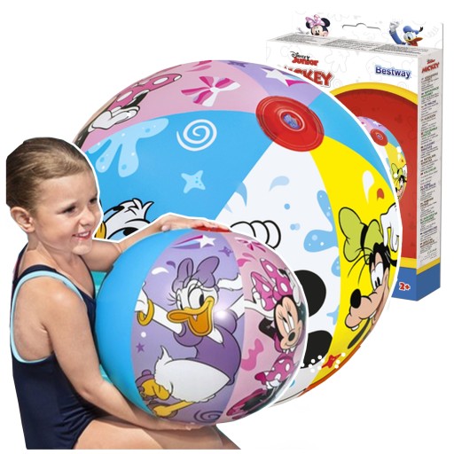 NAFUKOVACÍ VODNÁ PLÁŽOVÁ LOPTA PRE DETI DISNEY JUNIOR 51CM BESTWAY 91098