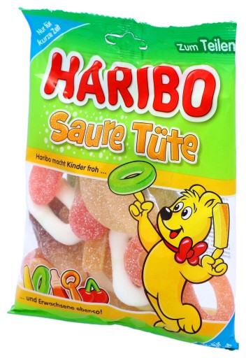 HARIBO Saure Tute Fruit Sour Cola Jelly 175g