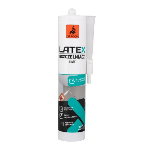 Latexový tmel DRAGON 280 ml BIELA kartuša