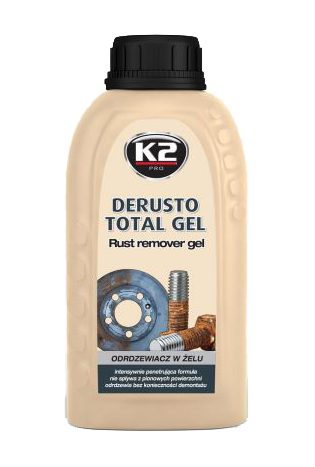 ODSTRAŇOVANIE HRDZE V GÉLI K2 DERUSTO TOTAL GEL 250ML