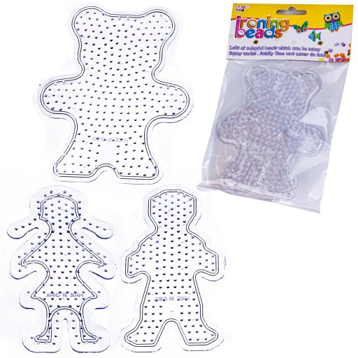ŽEHLIACA DOSKA ŽEHLIACIE ŠABLÓNY vyrobené z KORÁLIEK Medvedík Chlapček Dievča