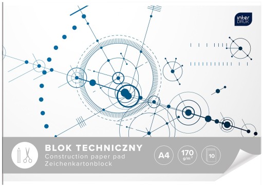 Technický blok A4/10 biely 170g Interprint