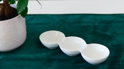 MISKY, 3 PORCELÁNOVÉ NÁDOBKY NA DIP OMÁČKY