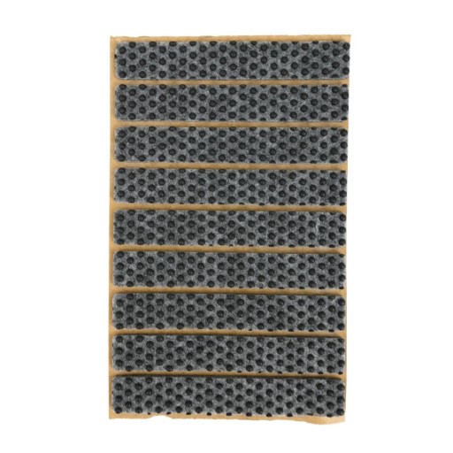 Protišmykové plstené podložky pod nábytok, šedé stoličky, 15x100mm, 9ks