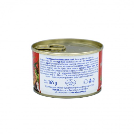 Pikantný ŠALÁT S MAKRELOU, konzerva EvraFish 165g