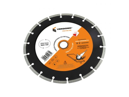 Diamantový kotúč na rezanie betónu, kameňa, kociek, tehál, 230 mm, 2271