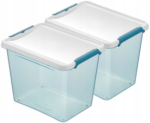 2 VEĽKÉ plastové nádoby na potraviny 2500ml 2 ks