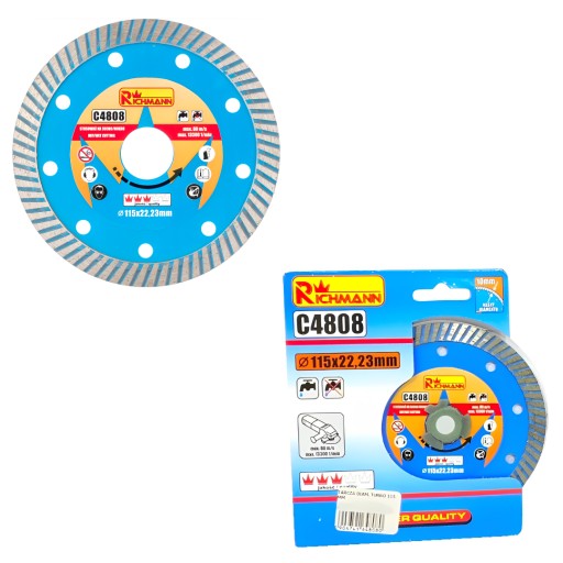 TURBO SEGMENTOVANÝ DIAMANTOVÝ DISK 115 MM 22,23 mm RICHMANN C4808
