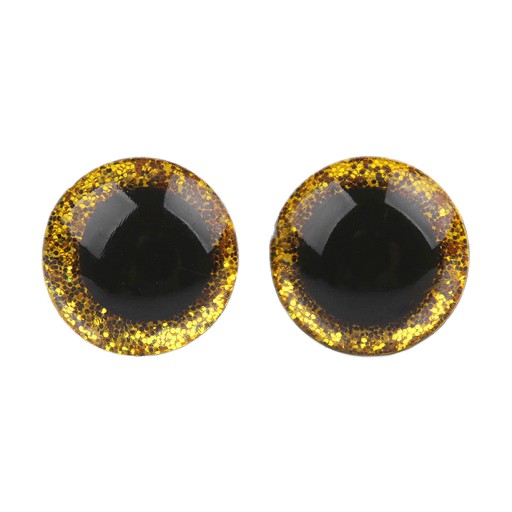 ZLATÝ GLITROVÝ MASKOT OČI 12 mm