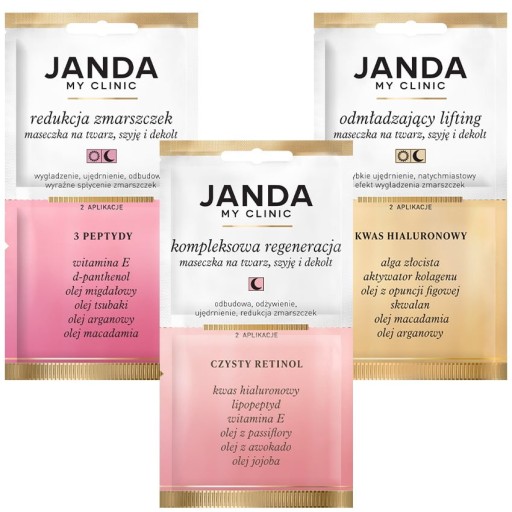 Janda Gift Set My Clinic Masks x 3 redukčný liftingový regeneračný