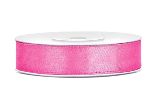 Saténová stuha - PartyDeco - ružová 12 mm x 25 m