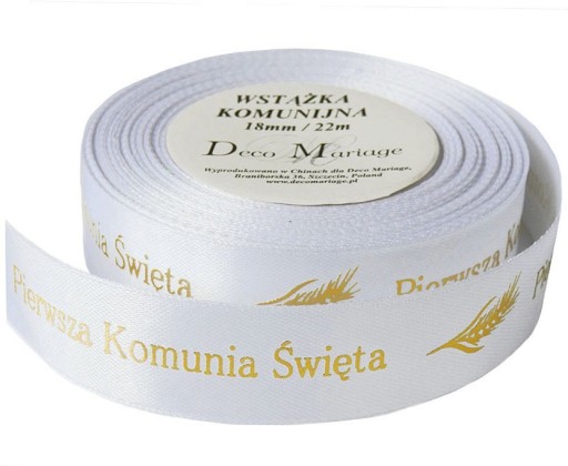 IHS ozdobná stuha prvého svätého prijímania 18mm 22m
