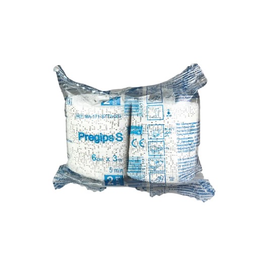 Rýchlotuhnúci sadrový obväz Pregips S 6cm x 3m
