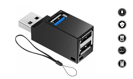 USB PORT ROZDELOVACÍ ADAPTÉR RÝCHLY HUB USB 3.0 1x USB 3.0 A 2x USB 2.0