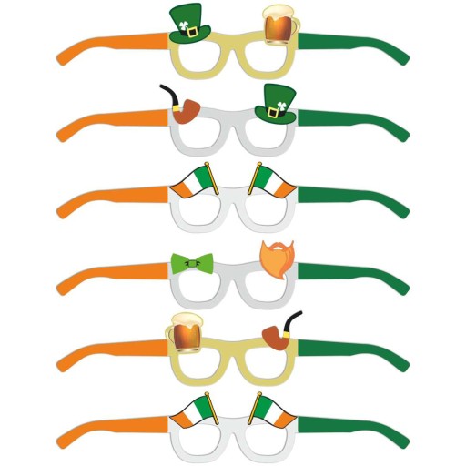 PAPIEROVÉ POHÁRE SAINT PATRICK Írsky sviatok FLAG BEER x6