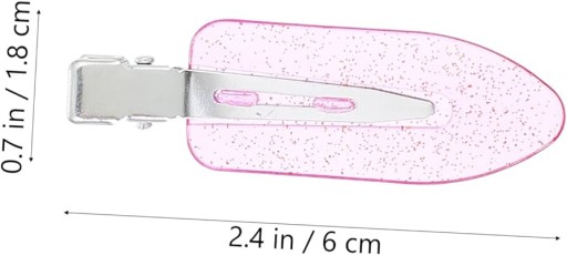 Sada 4 beztlakových trblietavých sponiek na make-up do vlasov