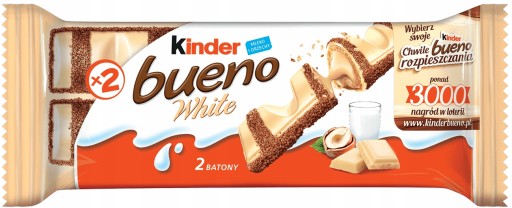 Kinder Bueno biela oblátková tyčinka Ferrero tyčinka 39g