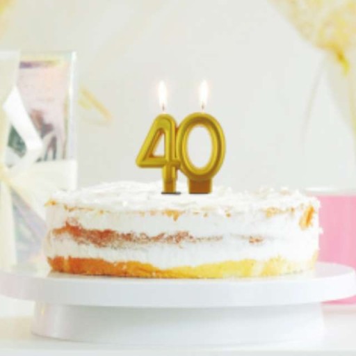 Torta SVIEČKA ČÍSLO 40 metalíza NARODENINY