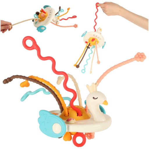 MONTESSORI BABY SENSORY HRAČKA PRE DETI DO KOČÍKU LABUŤ