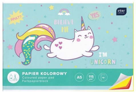 KNIHA FAREBNÉHO PAPIERA A5 MIX INTERPRESS