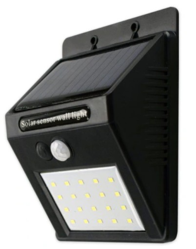 SOLÁRNA LAMPA VONKAJŠIA ZÁHRADNÁ NÁSTENNÁ LAMPA LED SNÍMAČ POHYBU 3W