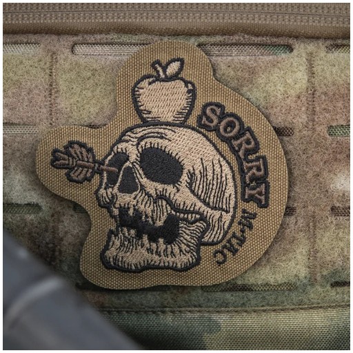 VYŠÍVANÁ NÁŠIVA ZNAK LEBEKY SORRY M-TAC COYOTE