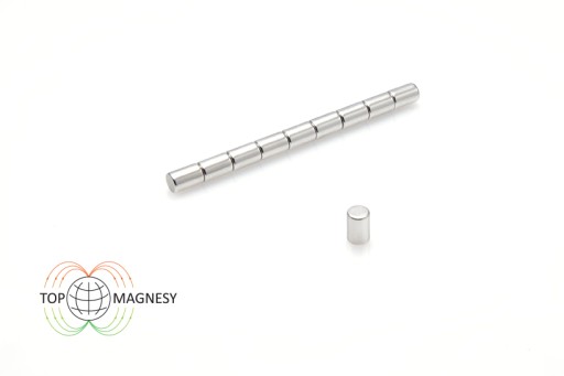 Neodymový magnet valcový MW 4x6 N38 10 ks