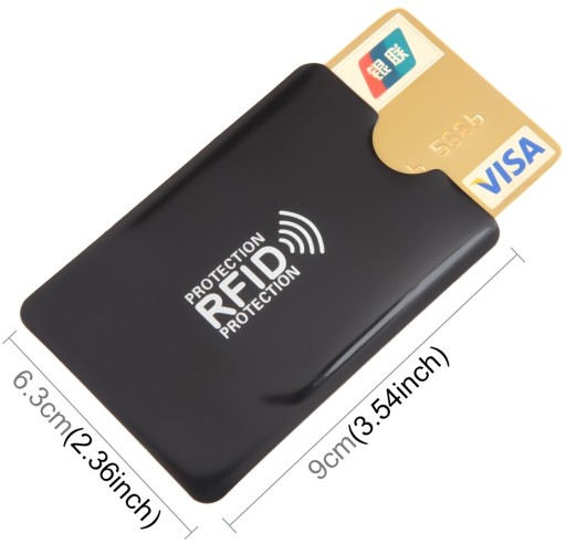 POUZDRO PROTI KRÁDEŽI RFID OCHRANNÉ BLÍZKOSTI KARTY ČIERNA