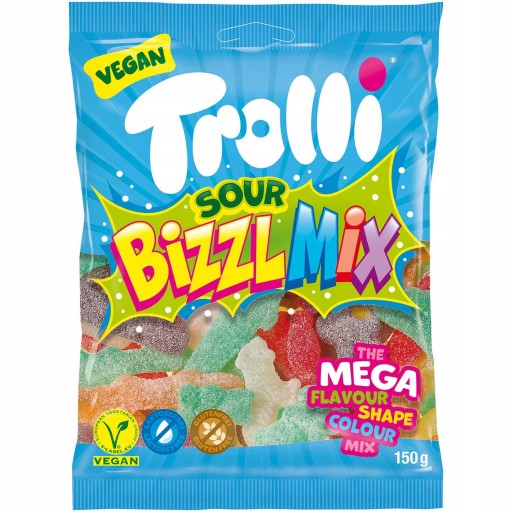 Trolli Bizzl Mix kyslé ovocné želé 150g DE