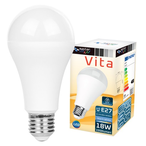 LED žiarovka E27 diódová 20 SMD 2835 18W 230V A65
