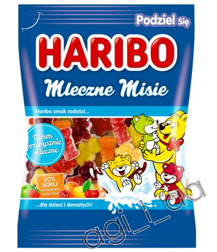 HARIBO Mliečny medvedík ovocné želé fazuľky s penou 160g