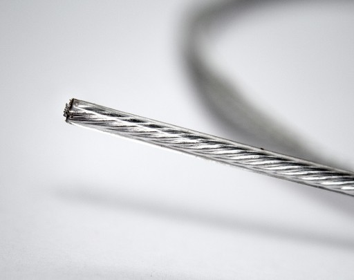 Pletené oceľové lanko, potiahnuté Pletené lanko, 3mm