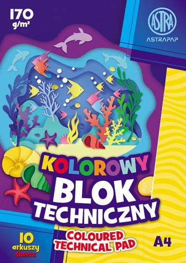FAREBNÝ TECHNICKÝ BLOK 170g formát A4 ASTRA