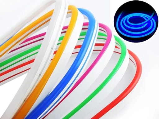 NEON Mono 12V LED pásik na metre 5/12mm MODRÁ