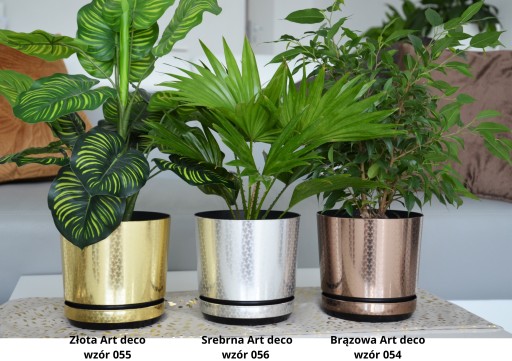 Krásny zlatý kvetináč s leskom do kuchyne, obývačky, kancelárie, 12 cm Glamour LOFT