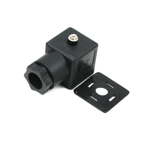 Elektrická zástrčka (čierna) 12V 24V (SP666) pre napájanie elektromagnetických cievok