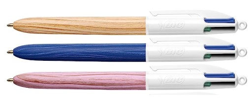 BIC 4COLORS DREVENÝ ŠTÝL AUTOMATICKÁ GUĽAČKA 4 FARBY DREVENÁ ŠKOLA