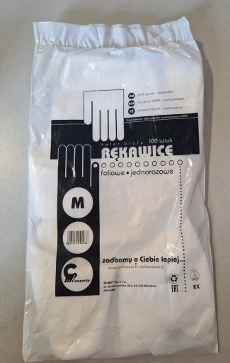 Jednorazové rukavice z HDPE fólie 100 ks.