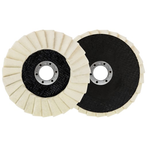 Plochý plstený leštiaci kotúč 125 mm vejárovitého tvaru