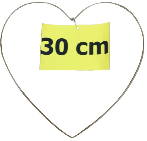 Kovové srdce MATNÉ ZLATÉ 30 cm - lapač snov