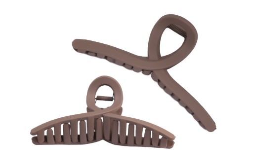 Veľká spona na vlasy Spona na čeľusť Spona na čeľusť MATTE BROWN CRAB